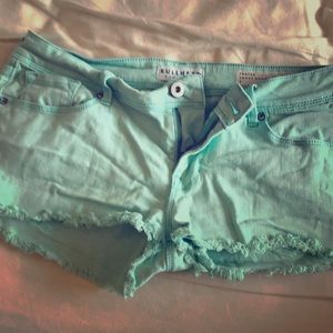 Pacsun Teal Fringe Shorts